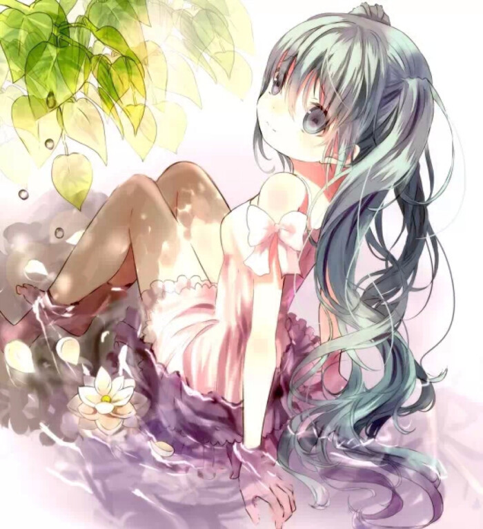 二次元 插画 动漫少女 萌系 壁纸 miku 初音未来 by捕梦少女 求关注求