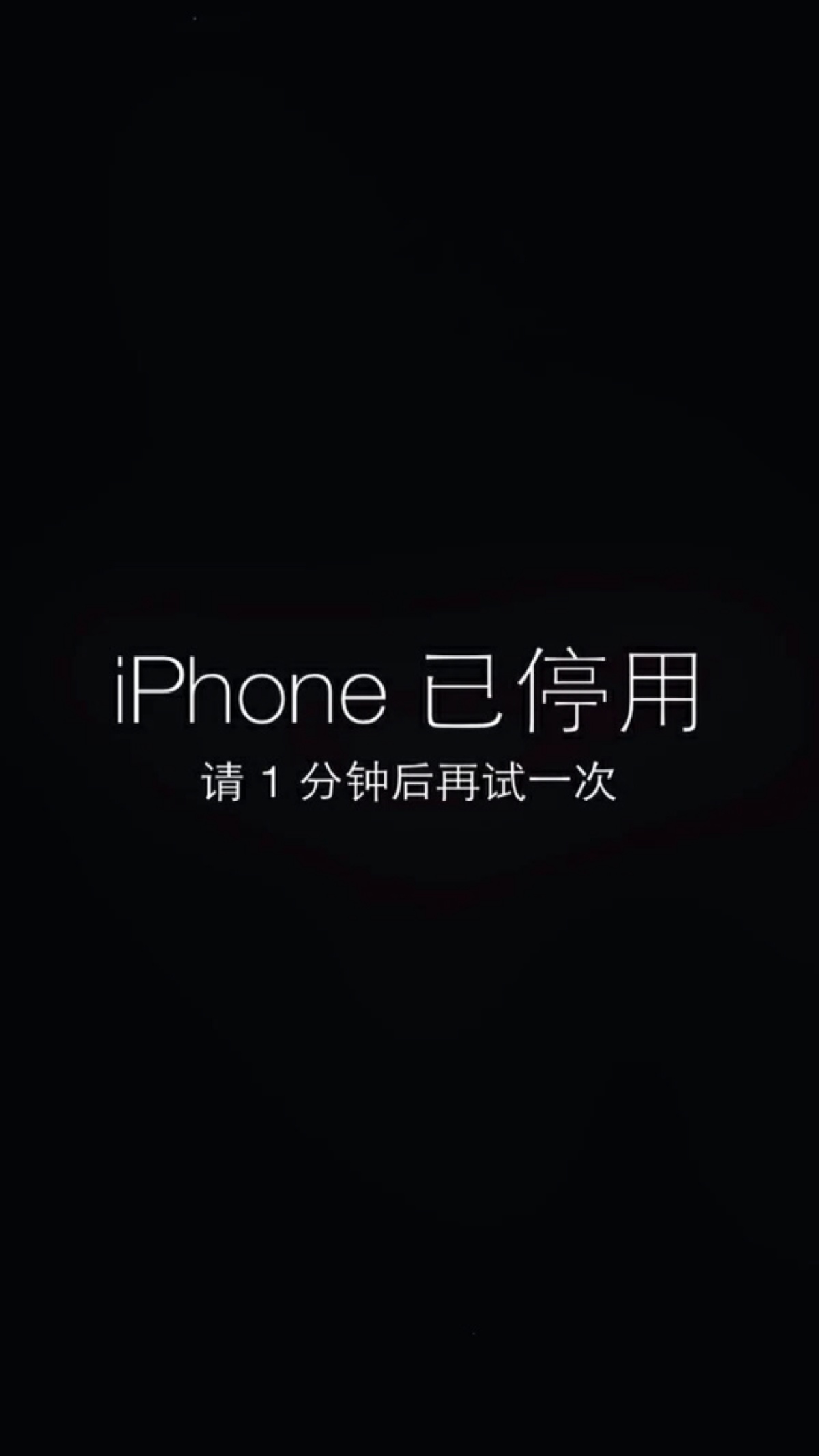 iphone已停用请一分钟后再试