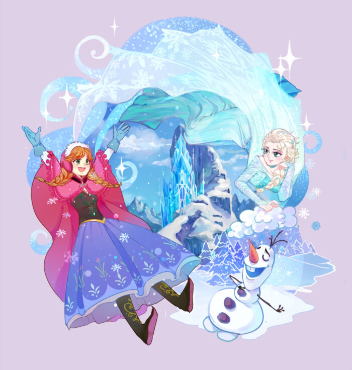 插画 动漫 二次元 cg p站 pixiv 迪斯尼 冰雪奇缘 frozen