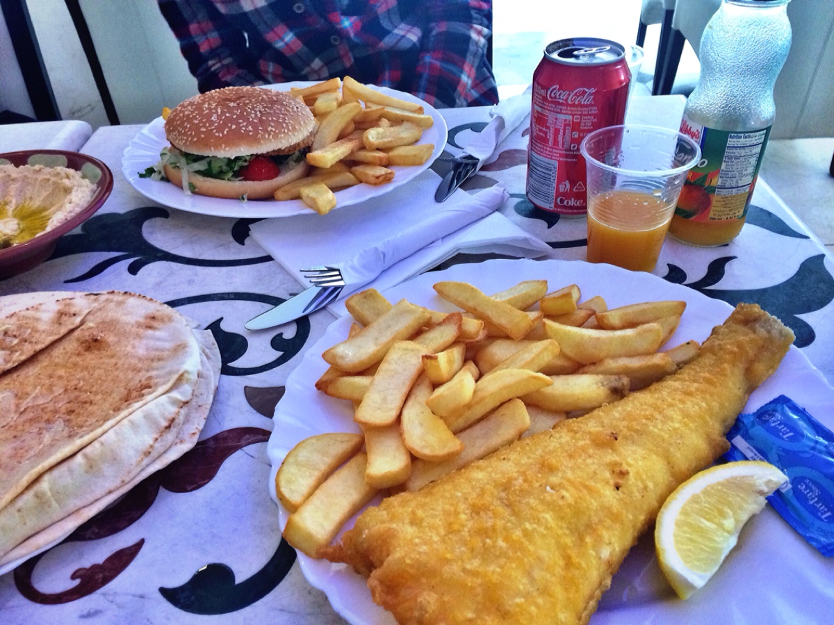 国菜fish and chips.