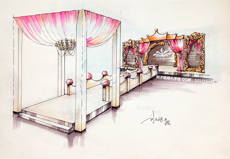 制作; 中国婚礼手绘设计qq群:121216468