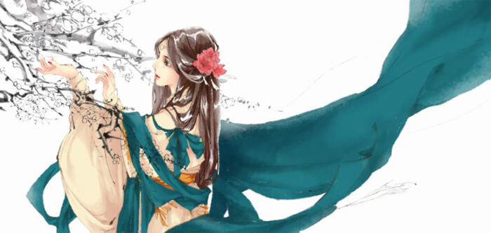 阿卫衞 古风 插花 壁纸