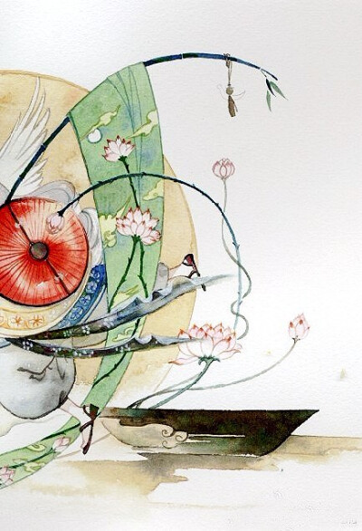 插画手绘 水彩 古画 素描 花朵 涂鸦王国 梦幻唯美 古风