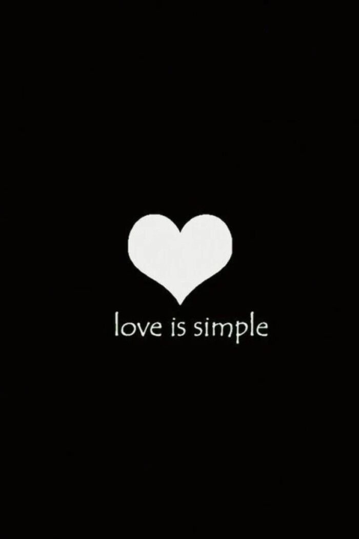 文字壁纸love is simple