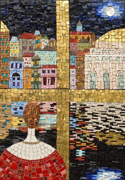 马赛克(mosaic),建筑专业名词为锦砖,分为陶瓷锦砖和玻璃锦砖两种.