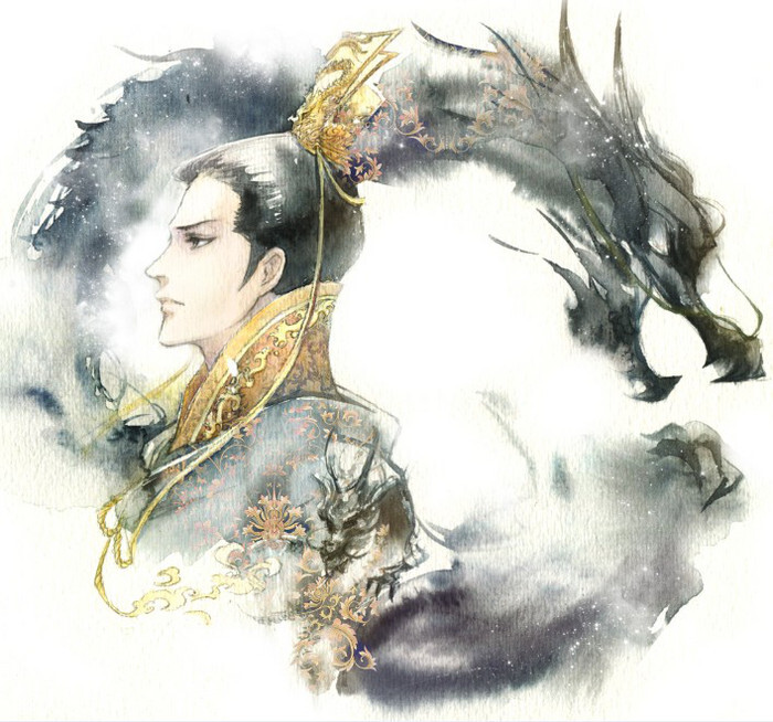 手绘,古风,水墨,人物,插画,封面,场景