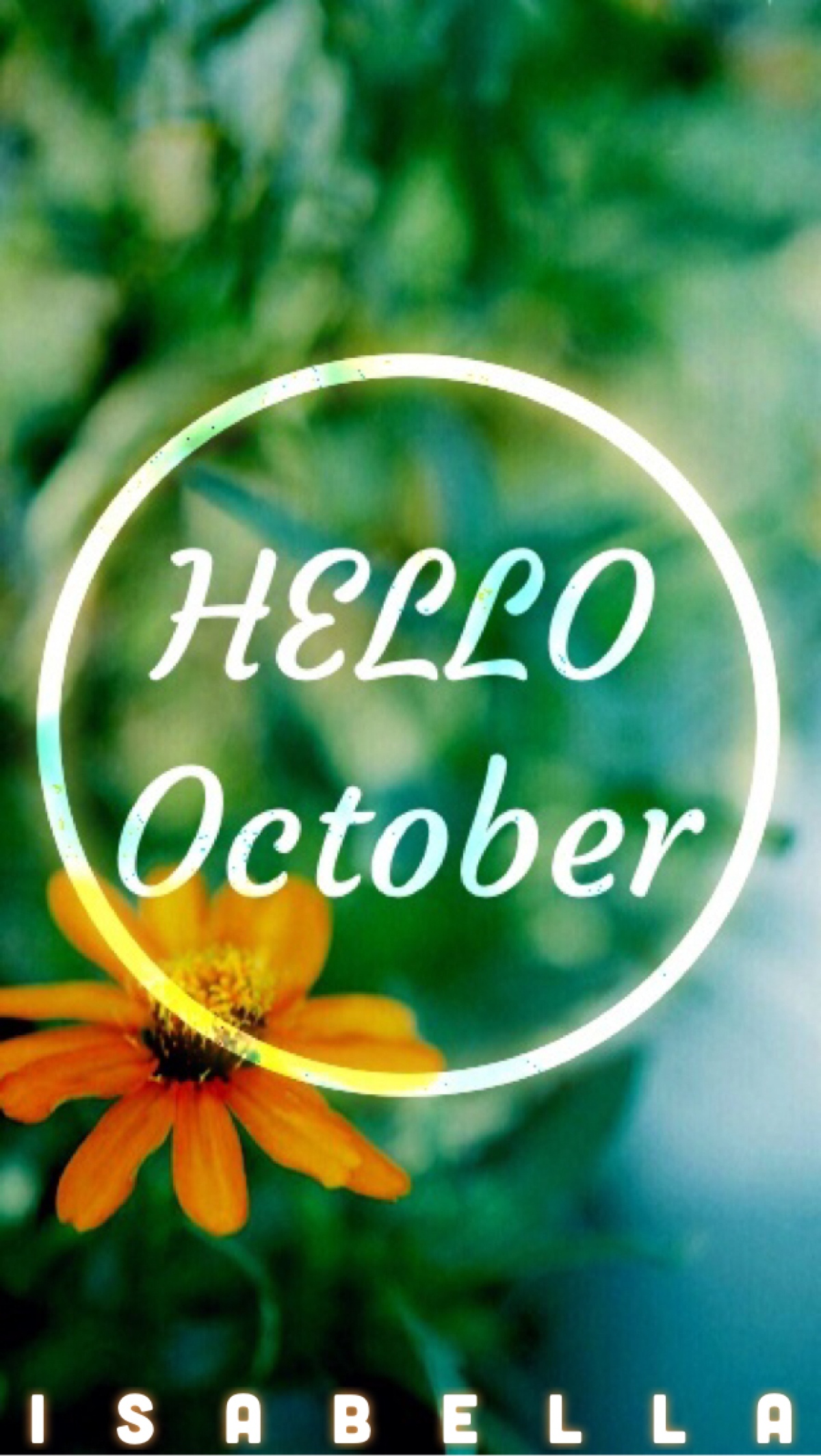 isabella 自制原创壁纸 十月你好 hello october 秋天你好 hello