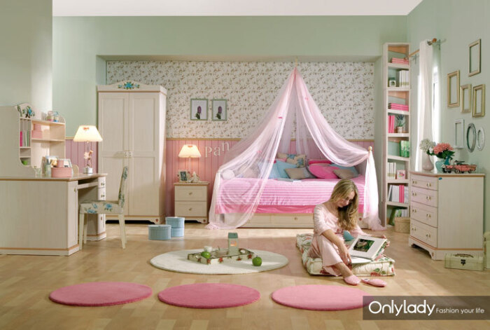 如果你正在为自家的女儿挑选房间的设计,那么今天所带来的这些粉色