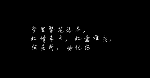 梦里繁华落尽,此情未央,此意难忘,弦虽断,曲犹扬.