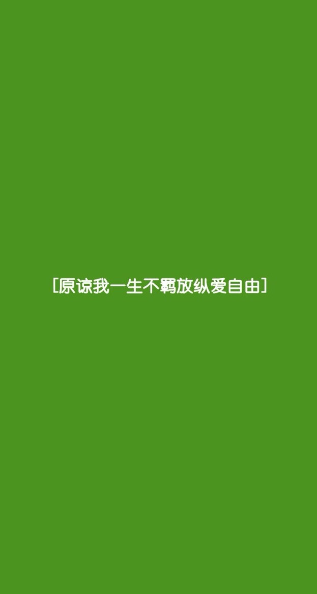 原谅我这一生不羁放纵爱自由