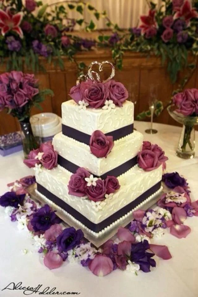 浪漫的婚礼蛋糕