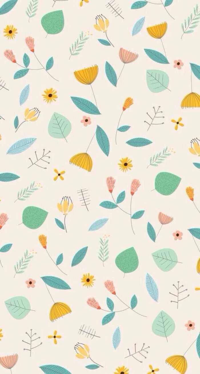 ( 6161 )动物小碎花壁纸～ 图自line deco