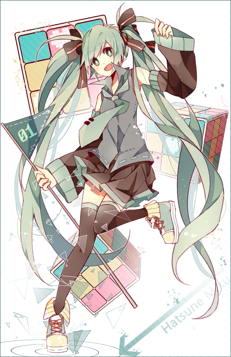 by:疯狐 动漫 插画 pixiv miku 初音未来