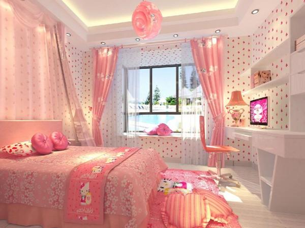 粉色系,公主卧室