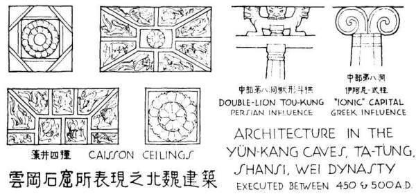 梁思成手绘中国古代建筑图