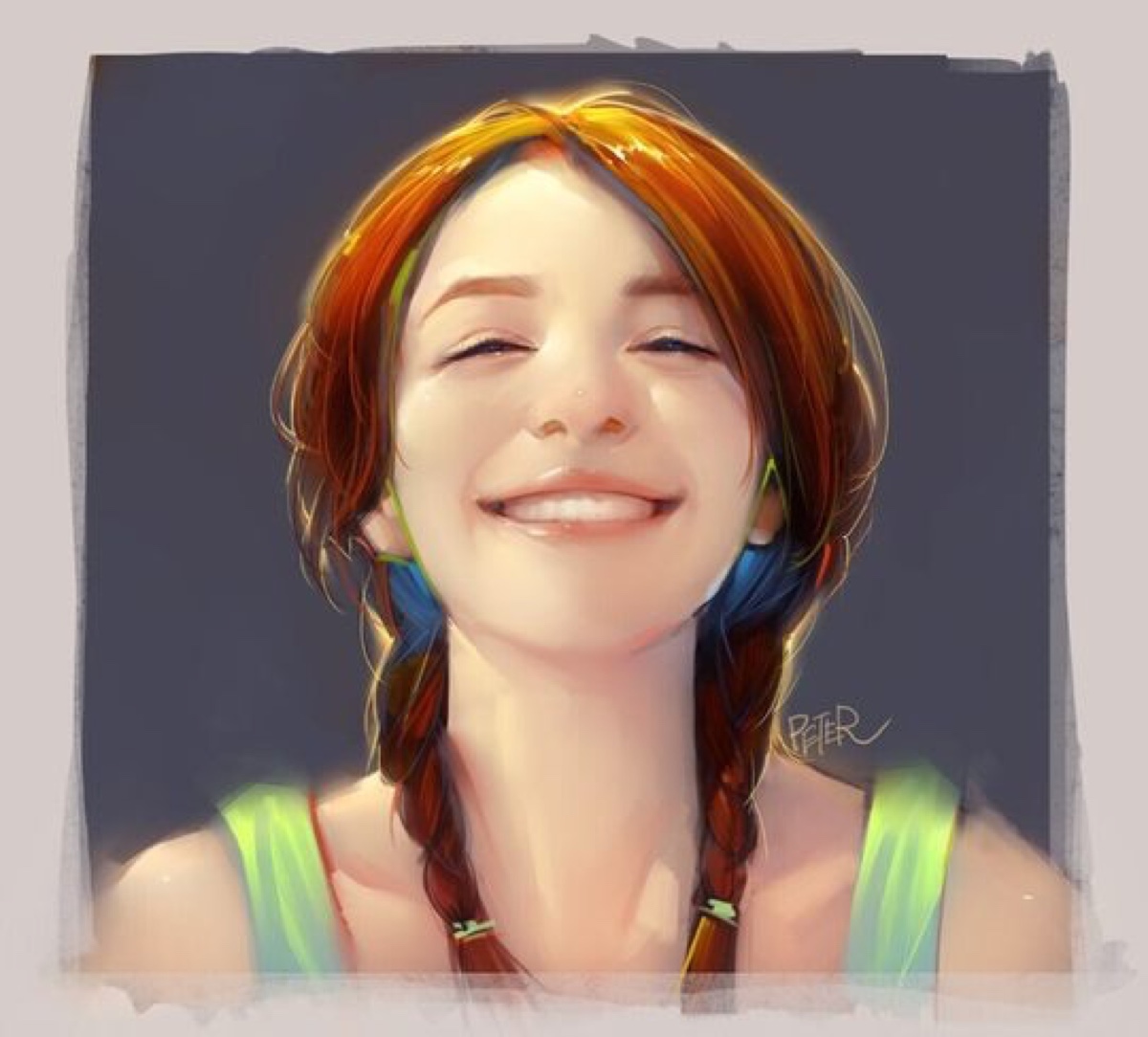 欧美手绘头像插画