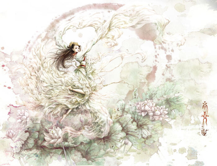 唯美古风插画