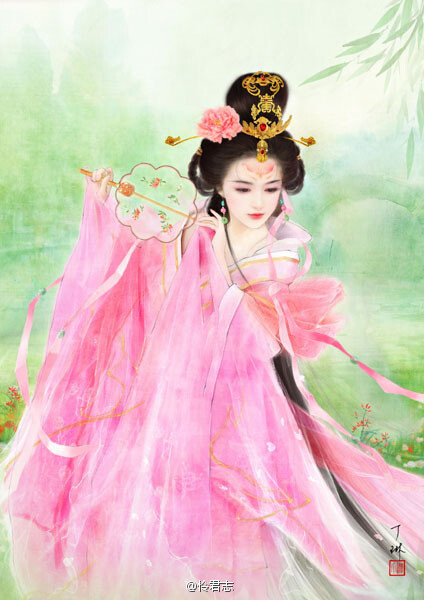 粉嫩嫩的 古风古韵 古装 言情风美图 壁纸 人物 妃子系列 少女 小说