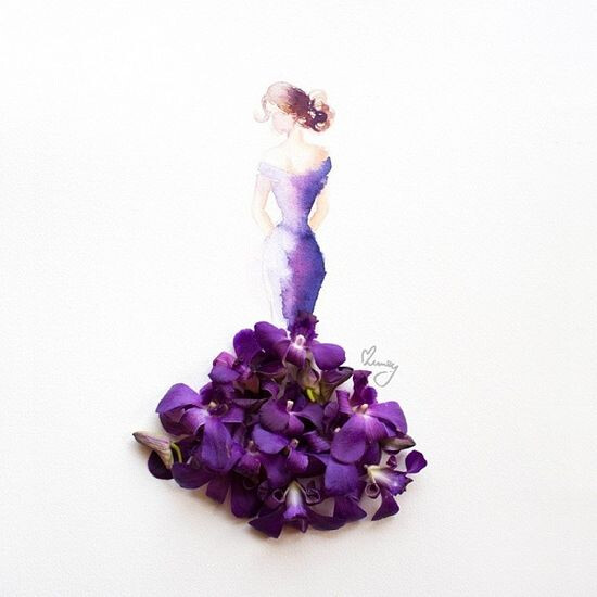 《女人如花》——limzy,花卉插画作品