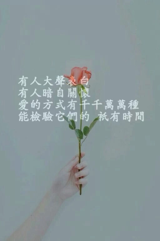 有人大声表白 有人暗自关怀 爱的方式有千千万万种 能检验它们的 只有