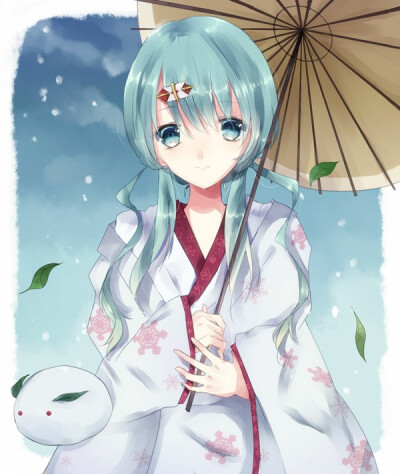 白无垢 雪初音 二次元 v家 初音未来 miku 插画 同人 p站/pixiv 少女