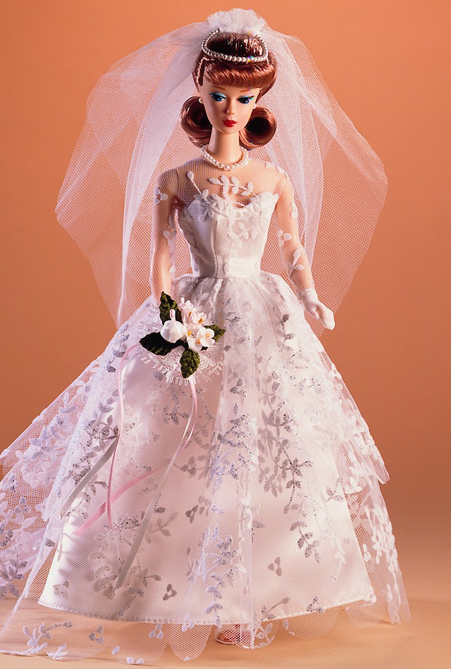 芭比娃娃 1997限量版 wedding 03 barbie03 doll (redhead) 婚纱