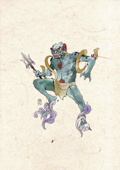 最初乃印度神话中的神灵,后成为中国古代传说故事中经常出现的角色.