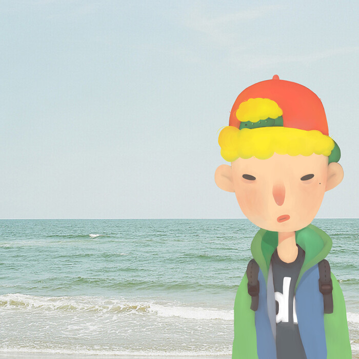 眼袋少年去看海