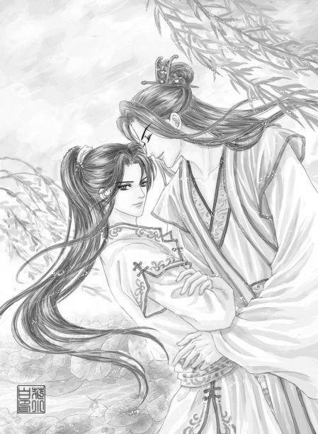古风帅哥耽美漫画精致黑白原画欣赏