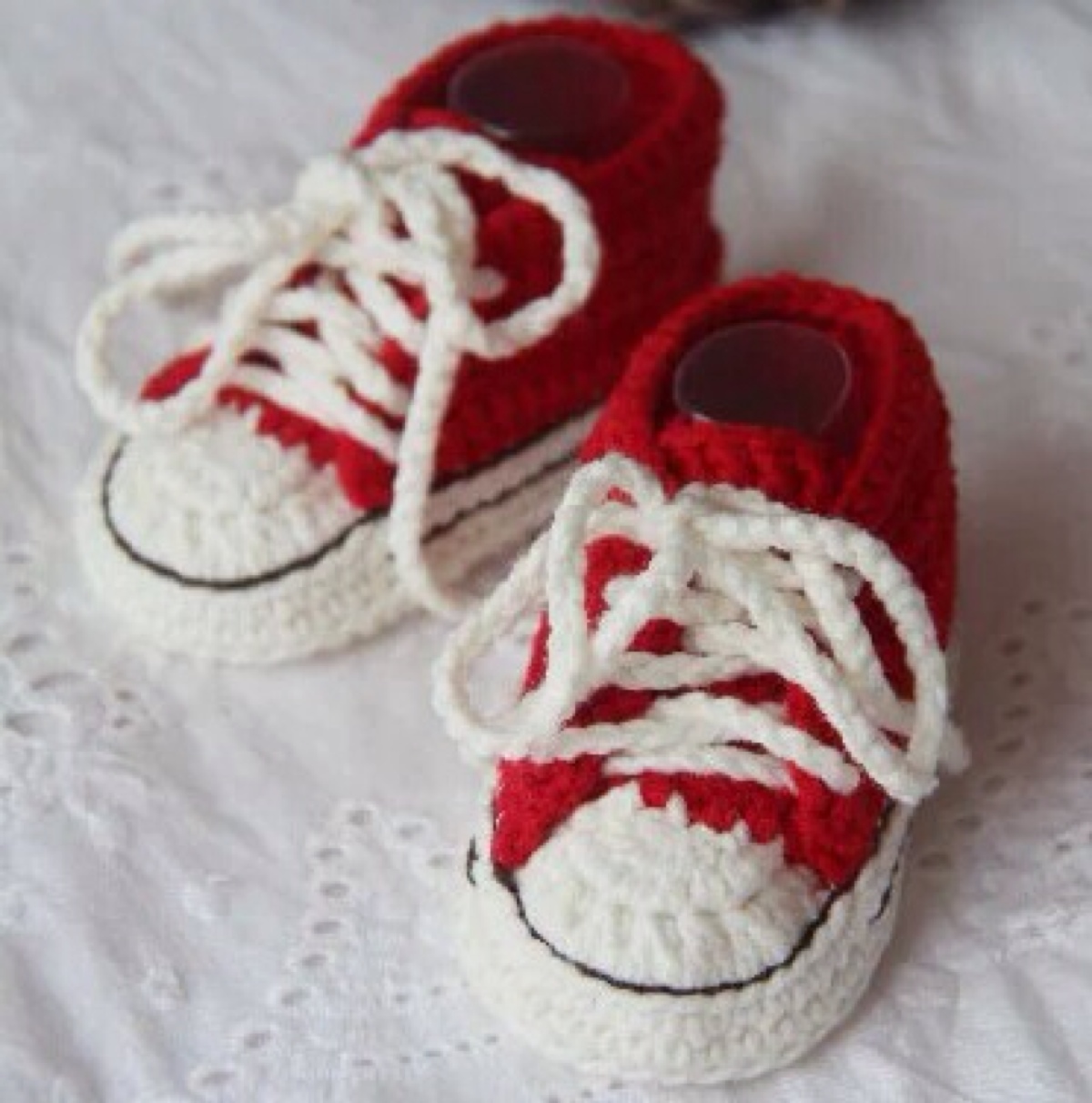 红色经典宝宝帆布鞋,纯手工编织