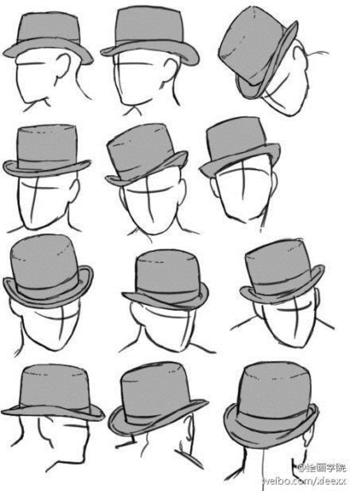 帽子画法
