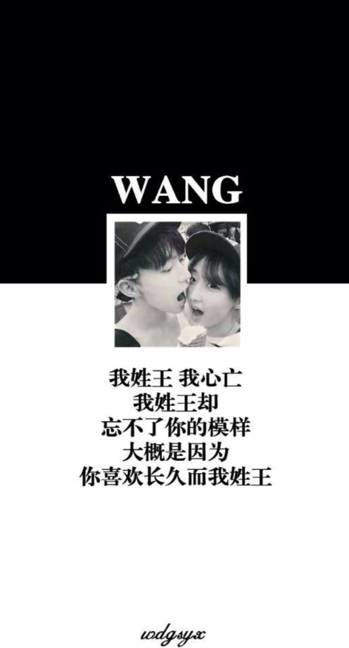 我姓王.
