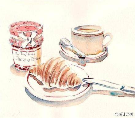 tea time,下午茶点心的水彩插画|来自画家carol gillott(共9张)小编的