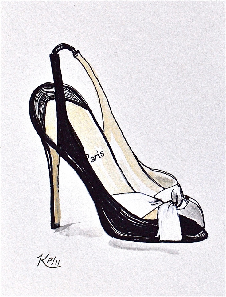 original fashion illustration: pen and ink