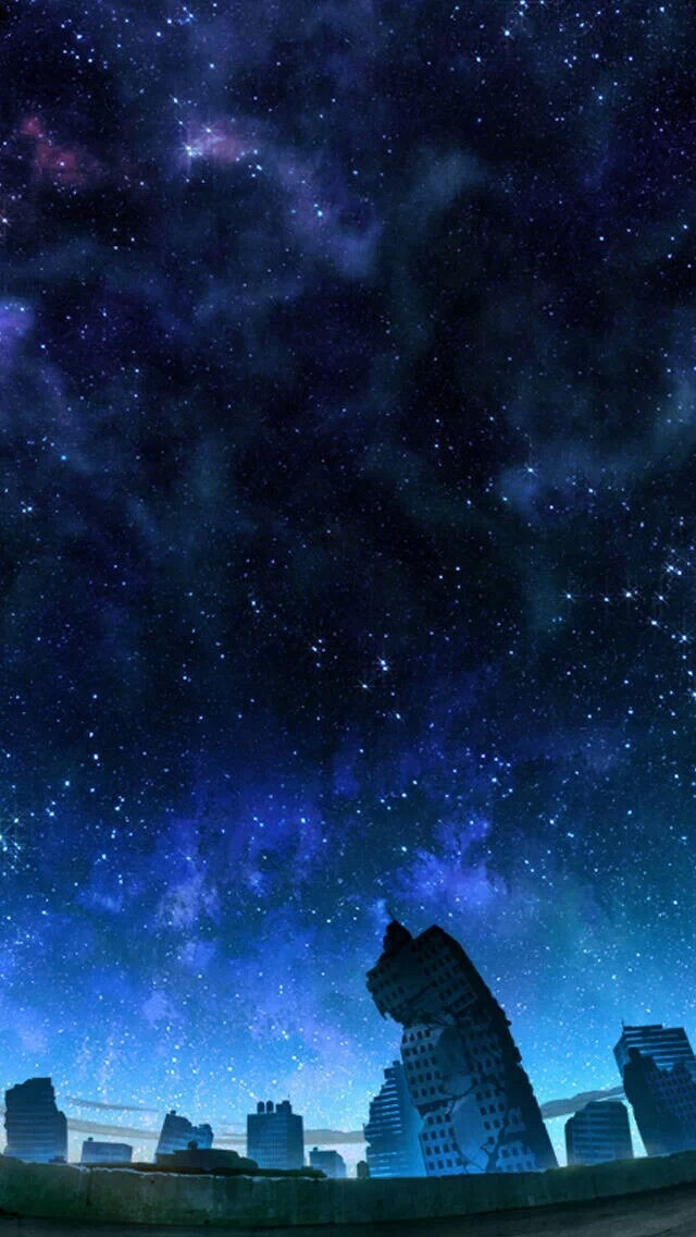 仰望就有美景#星空壁纸#二次元插画