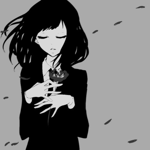 女生 黑白头像