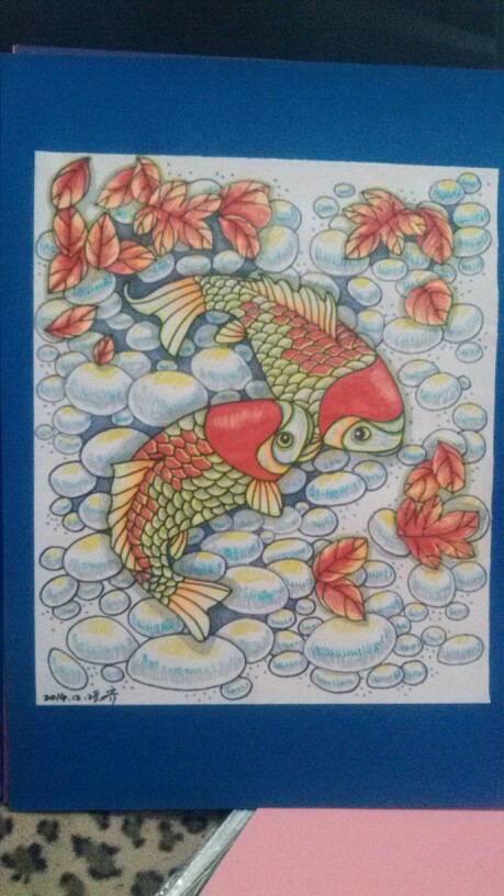 水彩笔画鱼