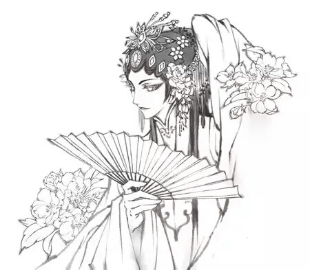 古风,戏,手绘