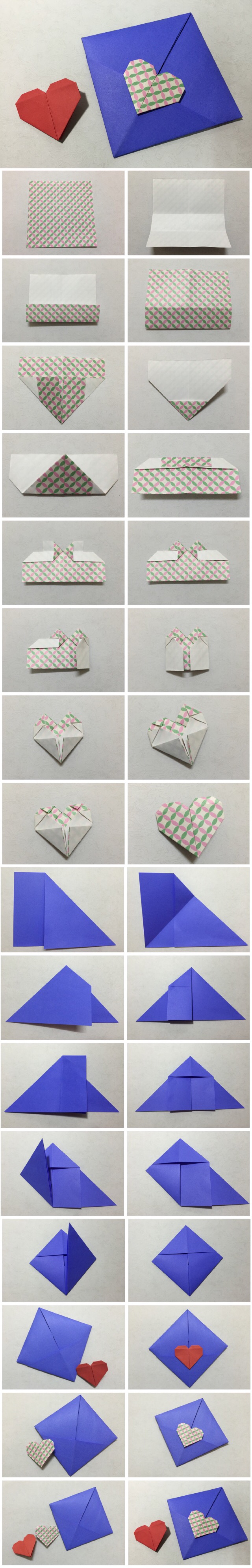 爱心 信纸折法(手工习作),材料:一张15cmx15cm的彩色花纹纸,一张a4