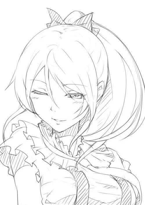动漫 二次元 同人 lovelive 绚濑绘里 素描