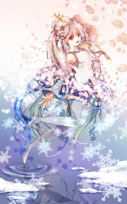 初音未来,二次元,长发,梦幻,清新