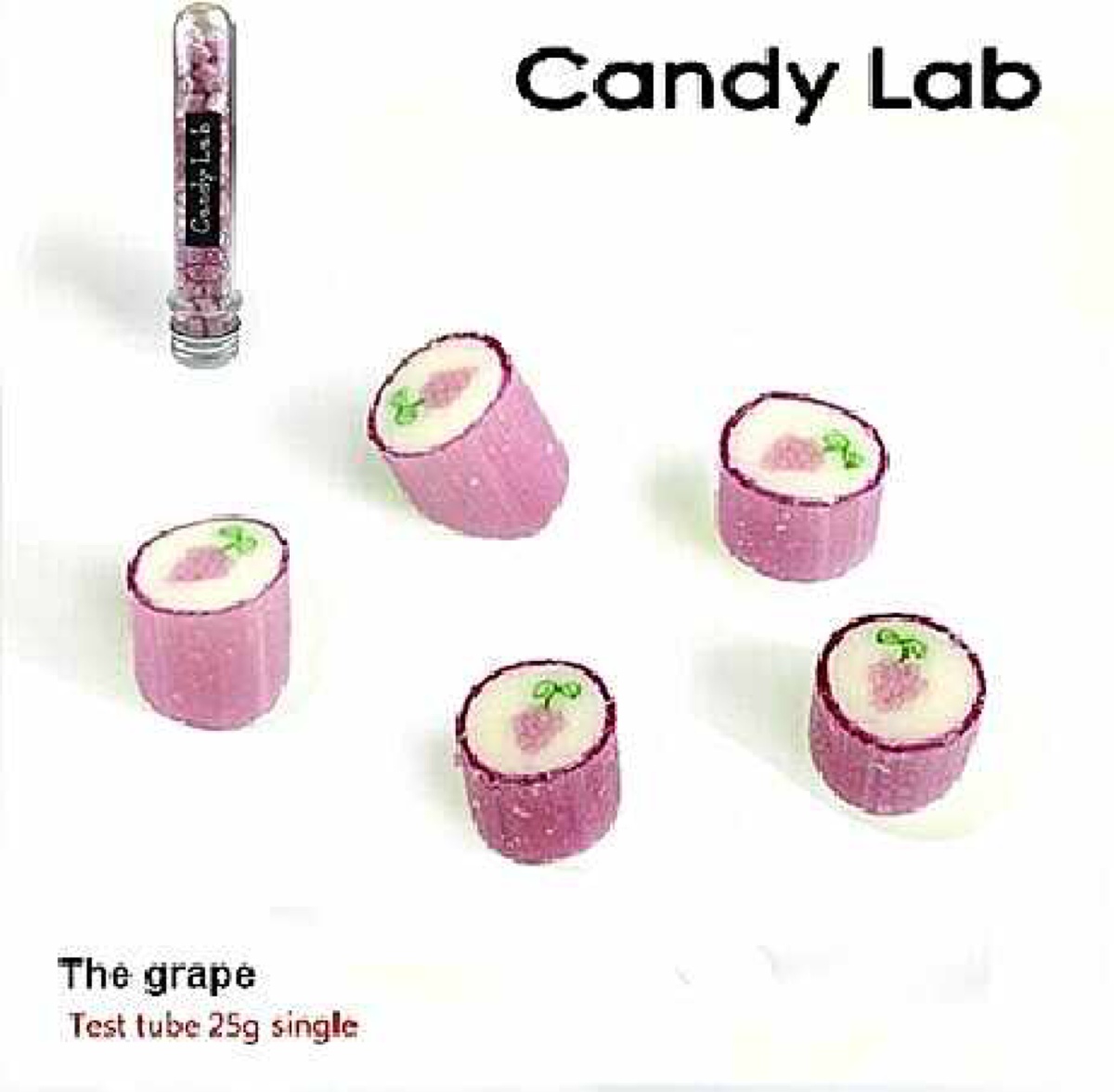 candy lab 澳洲纯手工糖果创意水果味硬糖【葡萄味】25g 小试管