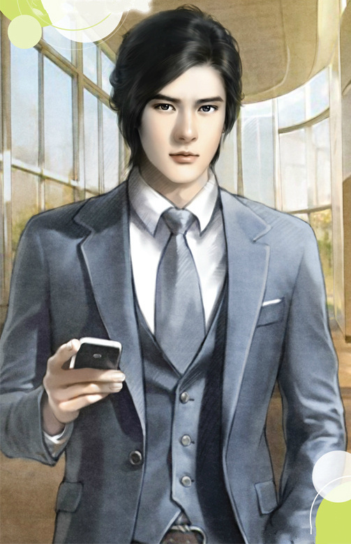 手绘现代男子