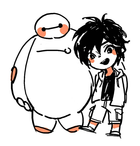 big hero 6 (超能陆战队) hiro hamada (小宏) baymax(大白)