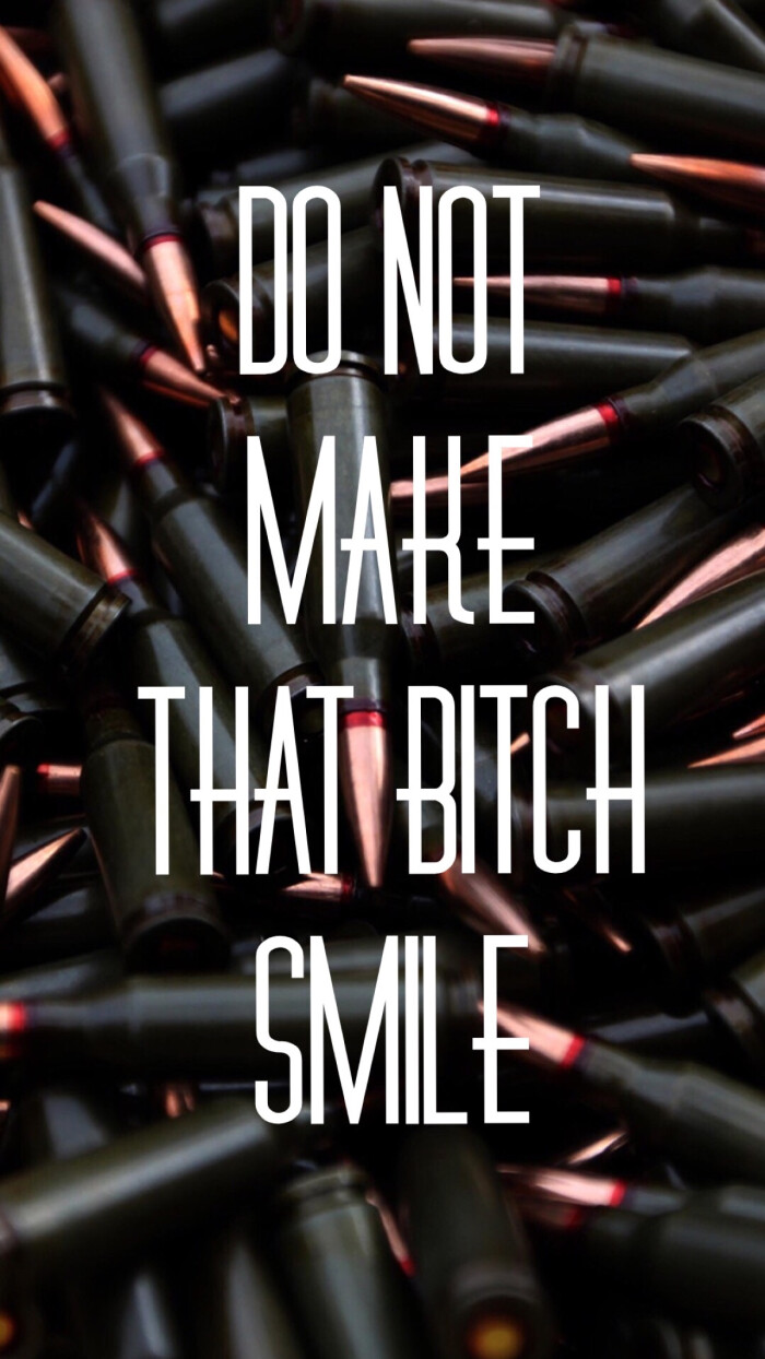 iPhone壁纸 安卓壁纸 黑色 子弹 英文 励志 黑暗