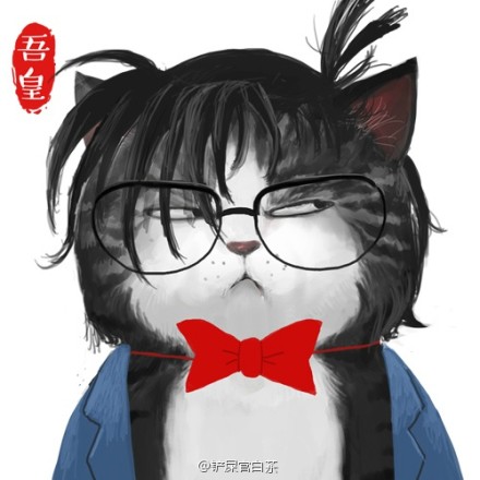 owl【画意】白茶作品,《那年该死的漫展》.吾皇头像.