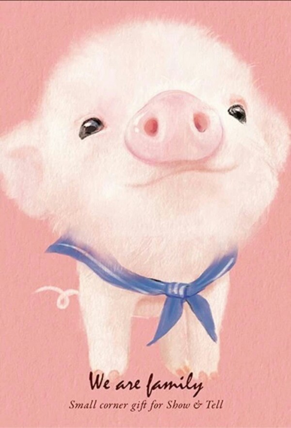 壁纸 平铺 可爱 小猪