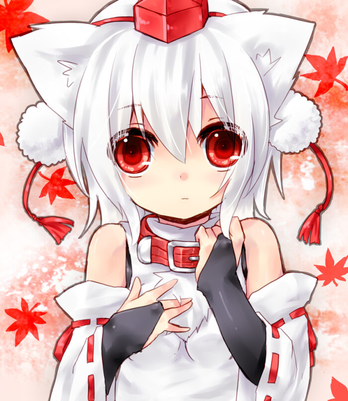 狐狸少女 血瞳 二次元 枫叶 萝莉 【东方幻想乡】