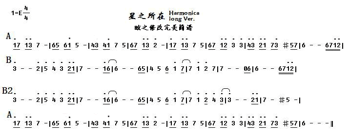 星之所在 口琴版的最好听了^ω