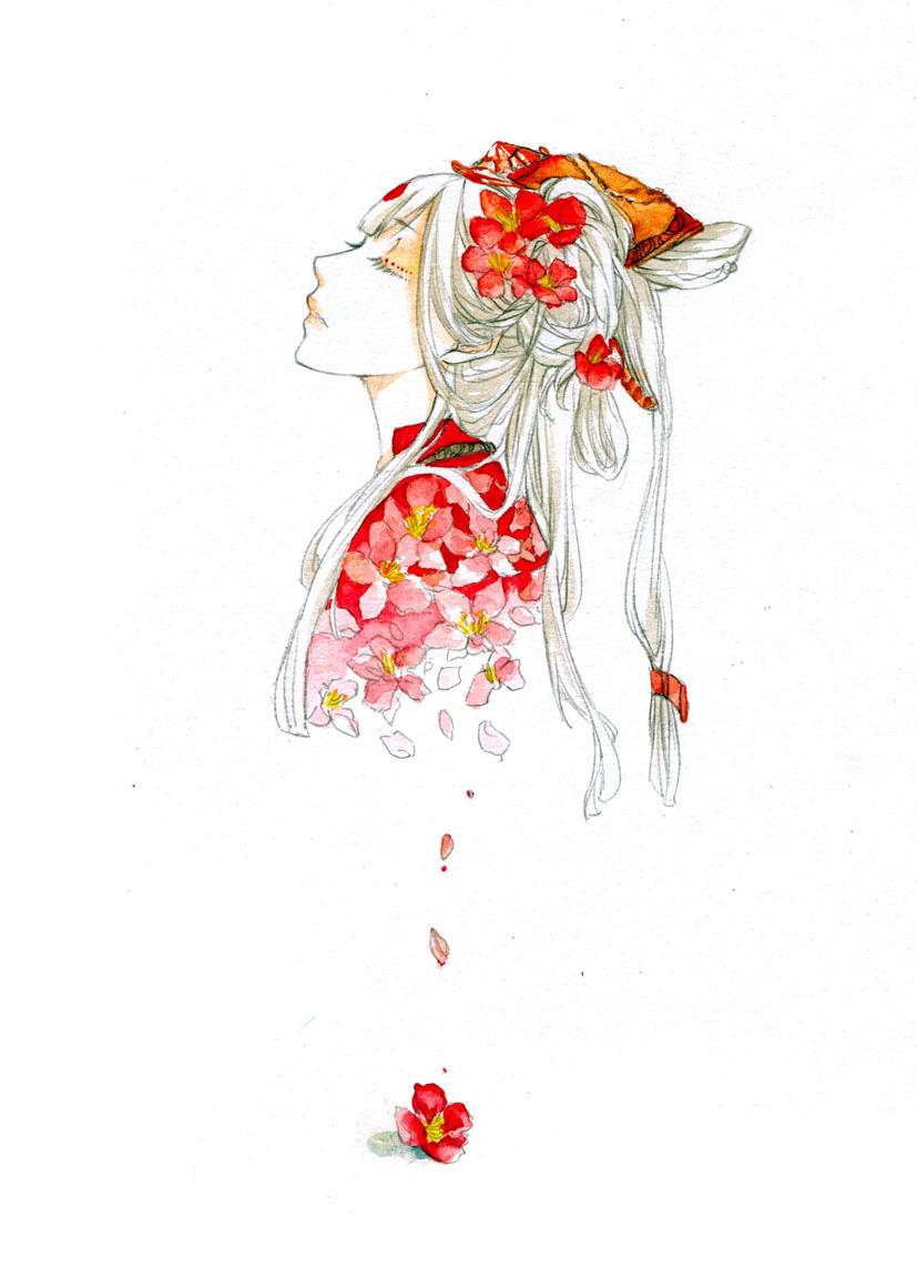 古风 手绘人物 插画